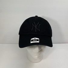 New York Yankees Hat Cap Strap Back Mens One Size Black Dad Hat MLB Baseball picture