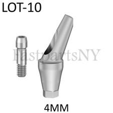 lot x 10 Angulated 25 degree Abutment Hiossen Regular replica screw 4 mm conical picture