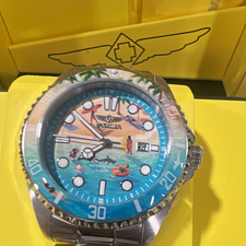Invicta Pro Diver Mens Quartz Watch Multicolor/Blue Dial Blue Bezel Date 100m picture