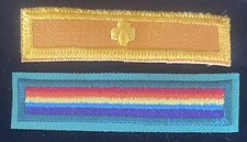 NEW Vintage JUNIOR GIRL SCOUT BRIDGE TO CADETTE PATCHES STRIPS-1980-1986 picture