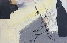 Abstract Original Acrylic And Charcoal Painting On Quality Paper Signed Fine Art picture