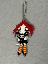 Rare Vintage Ruby Gloom Plush Keychain Nakajima Licensed Goth Cartoon Bag Charm picture