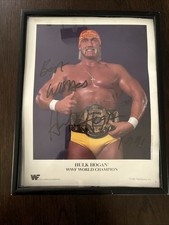 WWF HULK HOGAN SIGNED ORIGINAL PROMO 8X11 PHOTO 1991 RARE picture