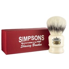 Simpson Shaving Brushes Chubby 2 CH2 Synthetic Ivory Faux Handle picture