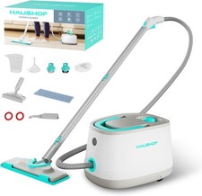 HAUSHOF 1500W Portable Steam Cleaner w/1.5L Tank and Wheels 4 Bar 16 Accessories picture