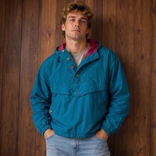 VINTAGE COLUMBIA Men's Pullover Windbreaker Jacket Size Large 90s Outdoor picture
