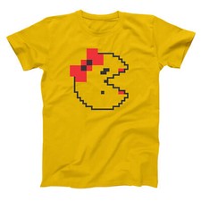 Ladies 8Bit Chomp Costume Funny  Humor  Set Gold Basic Men's T-Shirt picture