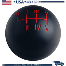 Black/Red Aluminum Sphere Weighted Roman Numerals 6 Speed Short Throw Shifter M1 picture