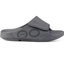 OOFOS Adults' OOahh Flex Recovery Sport Slides, Dark Grey01 picture
