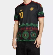 NWT adidas Adult Jamaica Bob Marley #10 2026 Away Replica Jersey picture