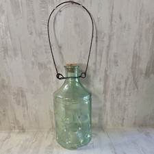 Antique Vintage Unique Bottle With Hole On Bottom Wire Handle. Bug catcher. picture