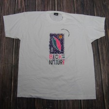 Vintage Screen Stars Best Back To Nature Shirt Mens XL White 1991 Camp Tee picture