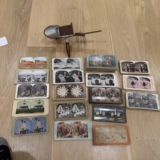 Antique Underwood Stereoscope Viewer & 212 Stereoview Cards Lot San Francisco picture