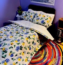 1:6 miniature doll bedding for 12 inch dolls  made with Laura Ashley fabric picture