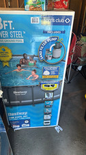 Bestway Power Steel 18ft x 48in Round Frame Pool Set 6,092 gal w/ Sand Filter picture