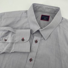 UNTUCKit Rubican WF Button Down Mens Medium Grey Wrinkle Free Regular Fit picture