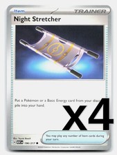 4x Night Stretcher 196/217 ME: Ascended Heroes Pokemon TCG Playset NM picture