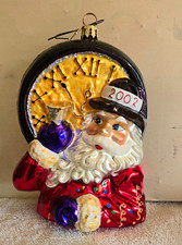 Vintage 2002 Christopher Radko New Years Nick Glass Ornament W/ Box picture