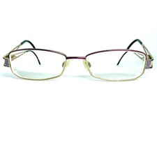 Cazal Vintage Eyeglasses Gold Purple Geometric Rectangular Frame Germany 23152 picture
