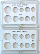 Lot 2 Capital C-4 United States Year Mint / Proof Set Comet Plastic Coin Holders picture