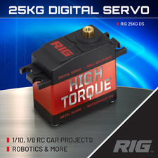 RIG 25KG (347 oz/in) Ultra High Torque Digital Waterproof Servo with Metal Gears picture