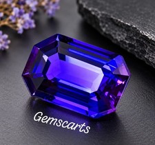 16CT Natural Purple Tanzanite Emerald Cut 16x10x7 mm Loose Gemstone for Ring picture