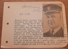 AUTOGRAPH -Admiral Herbert V. Wiley  - Dirigible Commander Akron Survivor picture