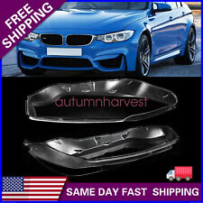 Pair Headlight Lens Cover For 2013-2017 BMW F32 F33 F36 425i 428i F80 F82 M3 M4 picture