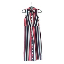 Express Sleeveless Midi Dress - Coral, White, Burgundy, Black picture