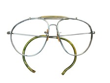 Vintage Ray-Ban Bausch and Lomb silver aviator Metal Frame Sunglasses picture