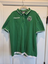 Macron SCP Sporting Portugal Polo Shirt Men’s Sz 3 XL Football Soccer Green, Vgc picture