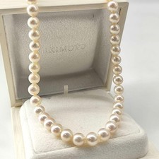 Mikimoto Akoya Pearl Necklace 7mm Silver Chain 40cm From Japan picture