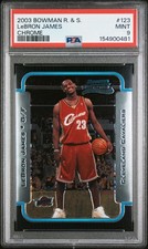 2003-04 Bowman Rookies & Stars LeBron James Chrome RC #123 Cavaliers PSA 9 picture