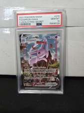 2021 POKEMON SWORD & SHIELD FUSION STRIKE SECRET FULL ART/ESPEON VMAX PSA 10 picture