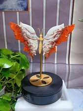 1pc Natural Volcanic agate butterfly wings Crystal wings carving Home decoration picture