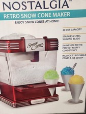 Nostalgia Retro Snow Cone Maker Electric Shaved Ice Machine Countertop Red Home picture