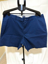 J.CREW Men's Blue Solid Flat Front Button Shorts 7