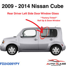 Fits 2009-2014 Nissan Cube Driver Left Side Rear Door Window Glass Tinted picture