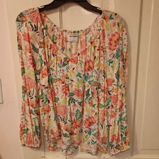 Old navy Floral Pheasant Blouse Large picture