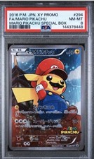 The Pokémon Company Mario Pikachu 294/XY-P XY-P Promo Full Art Holo PSA 8 JPN picture