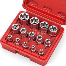 14PC E-TORX Socket Set Female Torx Socket Set Ultimate Torque Star Socket E4-E24 picture