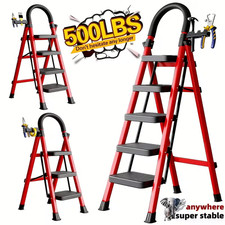 CVNU Folding Ladder, 2/3/4/5-Step Ladder, with a Weight Capacity of 500 Lbs picture