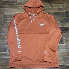 Champion Texas Longhorns Orange Pullover Hoodie Men’s Sz L 🏈 picture