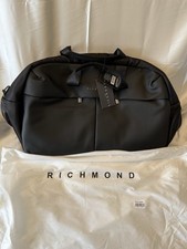 John Richmond Black Fabric Handbag with Handles Shoulder Bag and Zip Pocket picture