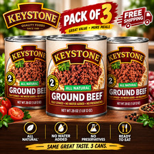 Free Shipping Keystone All Natural Ground Beef, 28 oz Can 3 cans picture