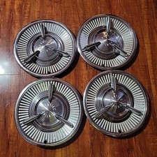 4 VINTAGE 1957 PONTIAC CATALINA BONNEVILLE PARISIENNE HUBCAP WHEEL COVER SPINNER picture