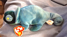 Ty Beanie Baby Rainbow the Chameleon 1997 Retired  Vintage  Plush Toy With Tags picture