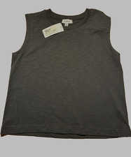 Women's Evereve Muscle Tank Top Washed Black Size Small NWT picture