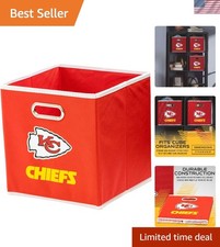NFL Kansas City Chiefs Vintage Style Collapsible Storage Bin - Durable Polyester picture