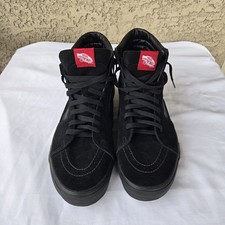 VANS  Sk8-Hi Men's Sneakers Suede, Black/Black, High Top, Size 11.5 picture